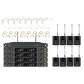 Q-Audio 8-Way Headworn & Lapel Wireless Microphone System with ADU