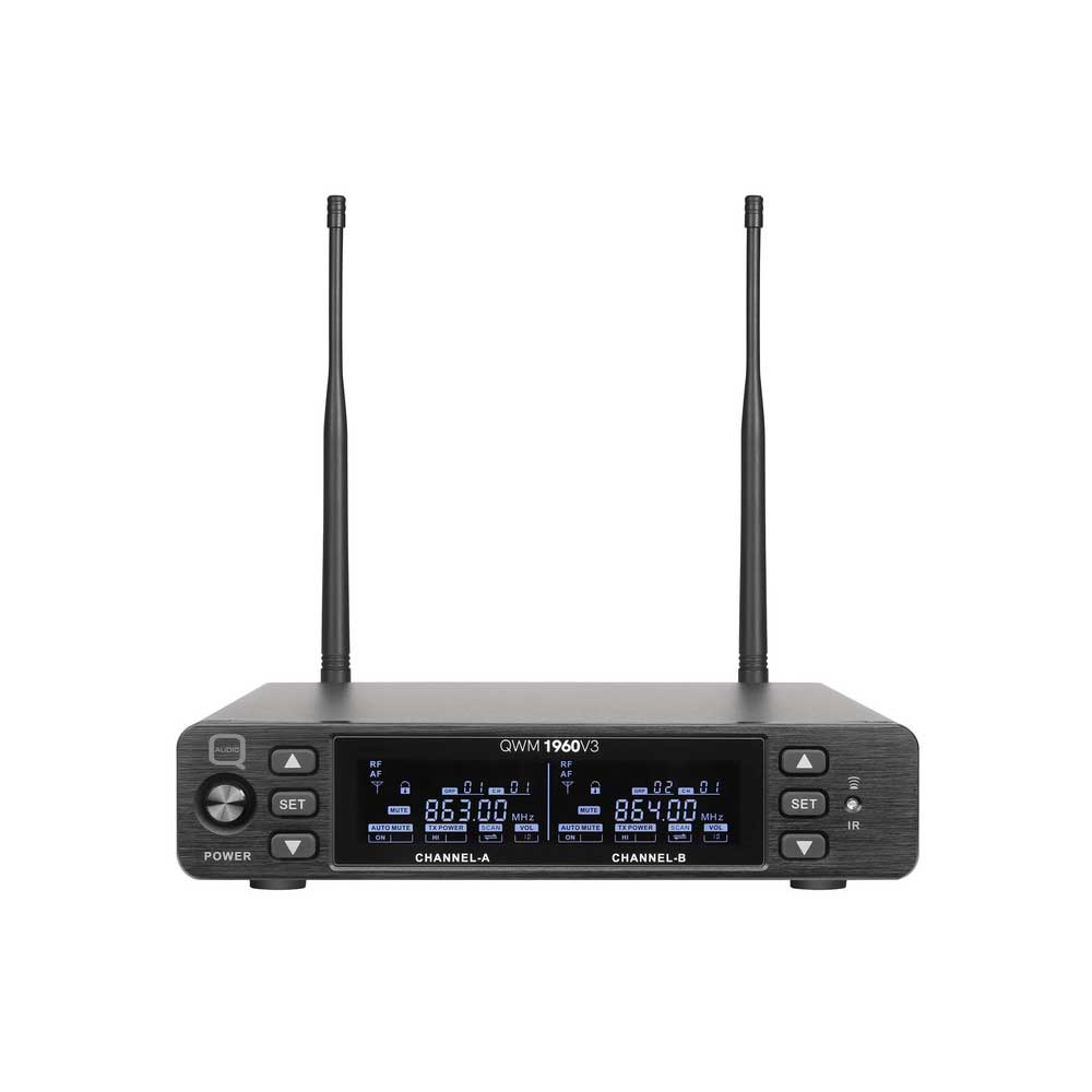 QWM 1960 V3 HH Dual Channel True Diversity UHF Handheld Wireless System