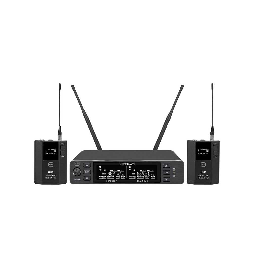 QWM 1960 V3 BP Dual Channel True Diversity UHF Beltpack Wireless System