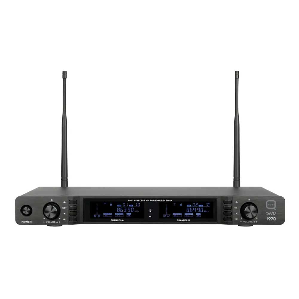 QWM 1970 HH Dual Channel UHF Handheld Wireless Microphone System