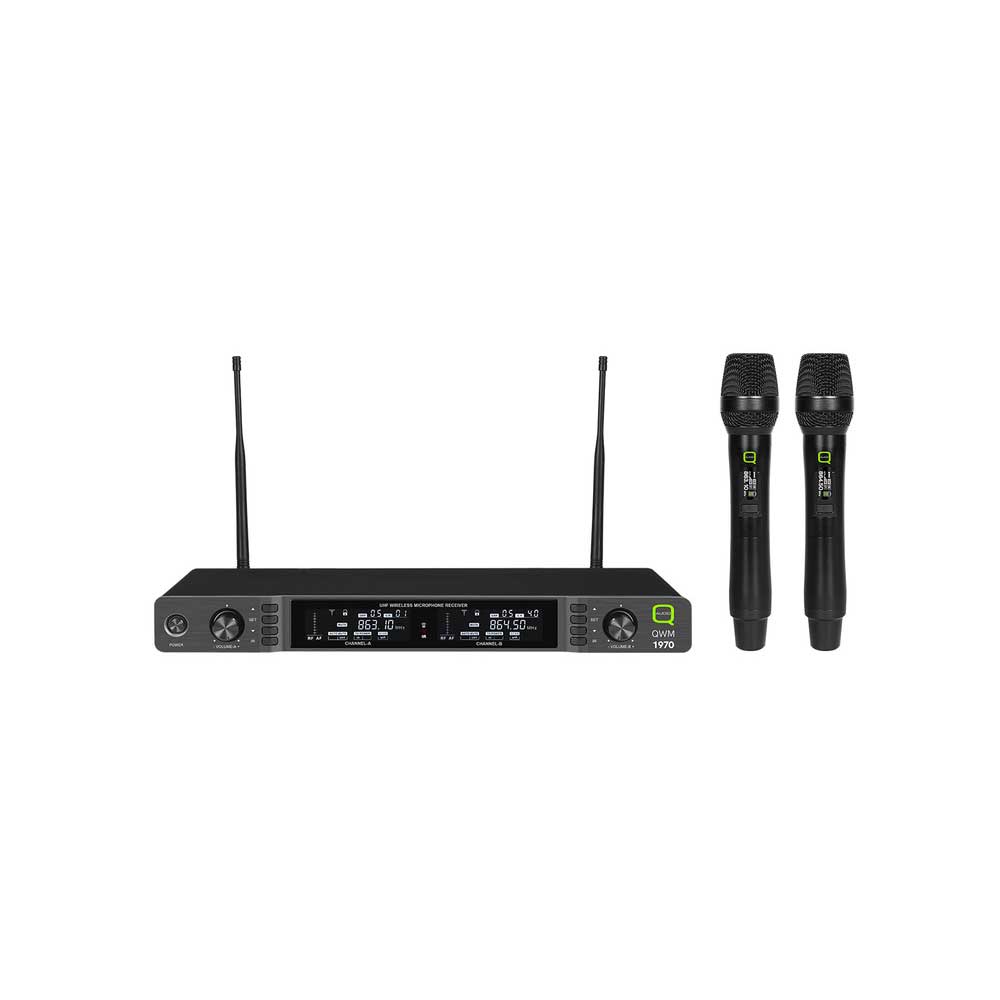 QWM 1970 HH Dual Channel UHF Handheld Wireless Microphone System